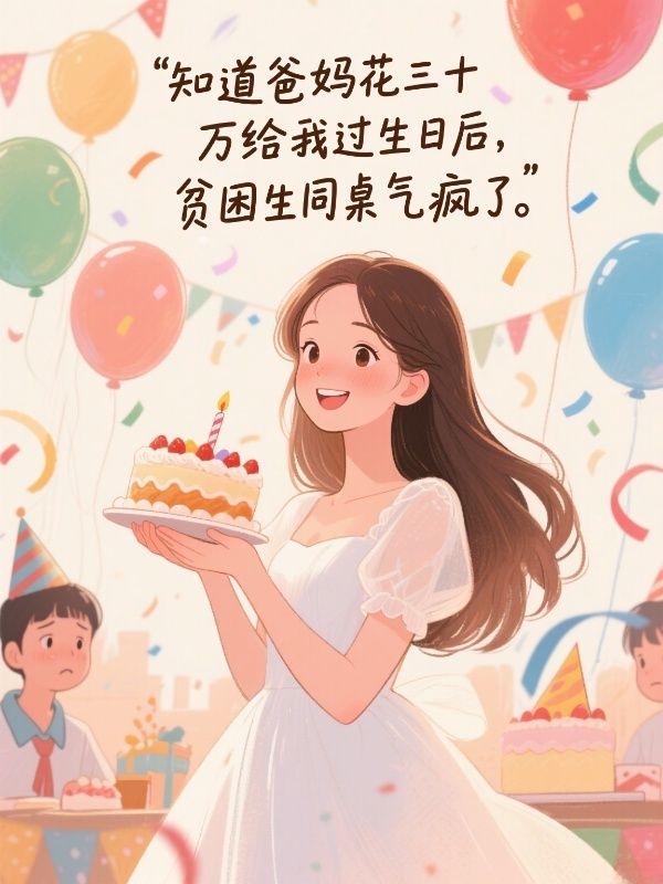 知道爸媽花三十萬給我過生日後，貧困生同桌氣瘋了
