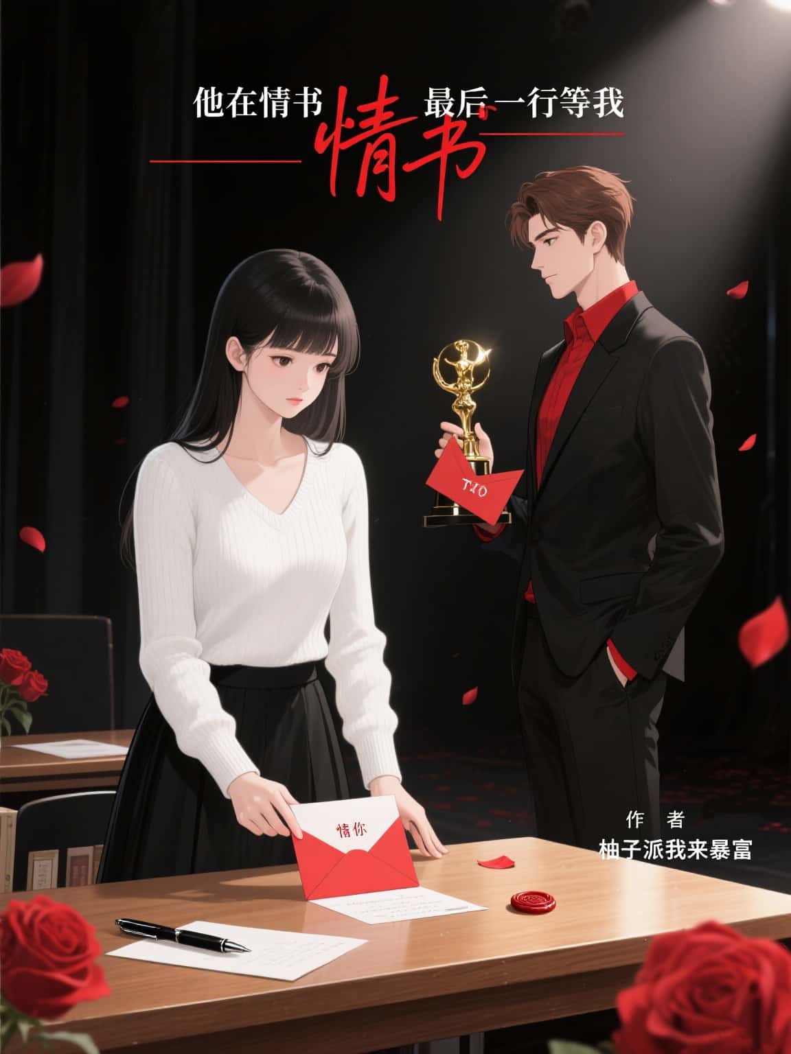 他在情書最後一行等我