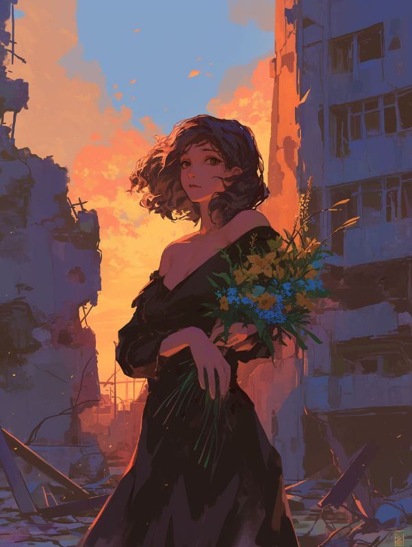 誰知花落滿庭深​​