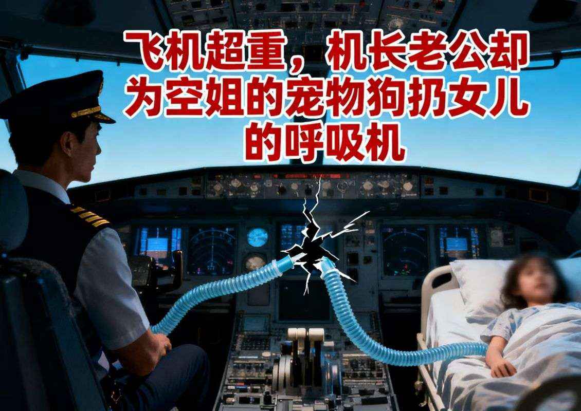 飛機超重，機長老公卻為空姐的寵物狗扔女兒的呼吸機