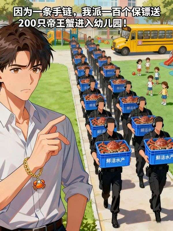 因為一條手鏈，我派一百個保鏢送200隻帝王蟹進入幼兒園！