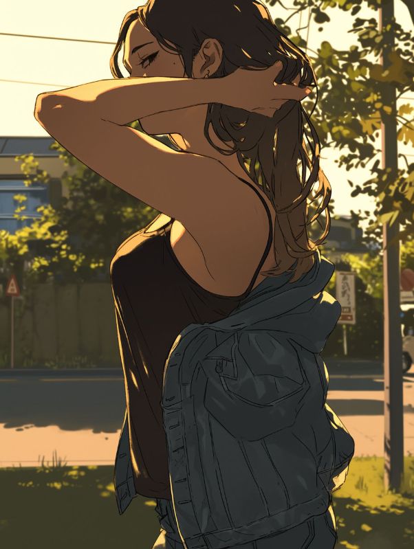 無人共我黃昏時