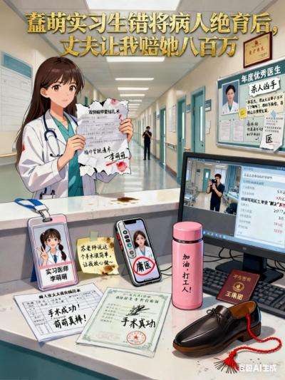蠢萌實習生錯將病人絕育後，丈夫讓我賠她八百萬