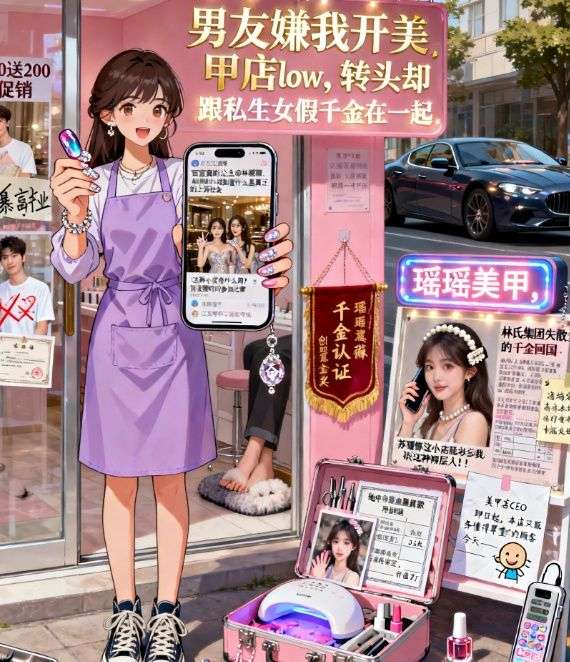 男友嫌我開美甲店low，轉頭卻跟私生女假千金在一起