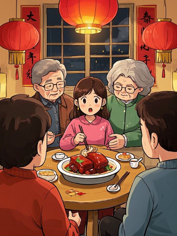 除夕夜，隻因我夾了一塊紅燒肉，成了全家的罪人
