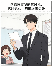 宿管隻收我的吹風機，我用她女兒的前途來償還
