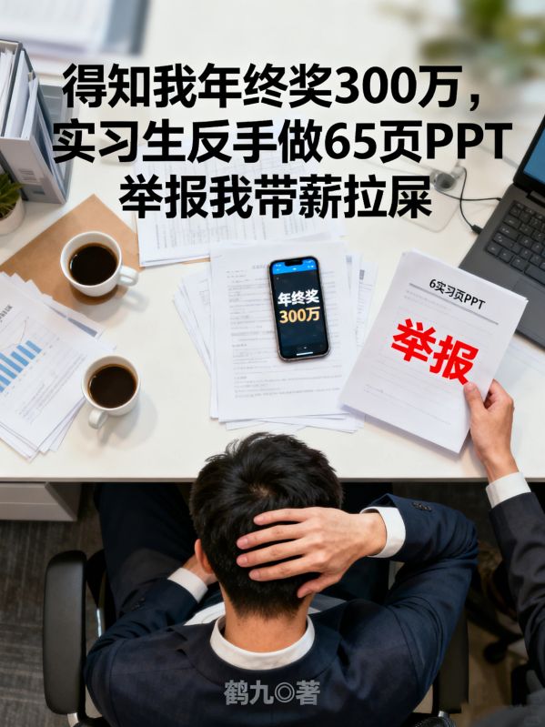 得知我年終獎300萬，實習生反手做65頁PPT舉報我帶薪拉屎