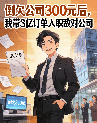 倒欠公司300元後，我帶3億訂單入職敵對公司