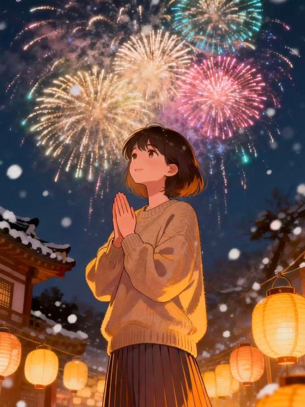 我在小年夜煙花下祈禱