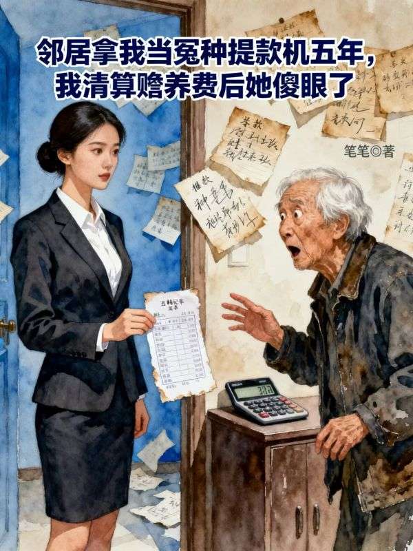 鄰居拿我當冤種提款機五年，我清算贍養費後她傻眼了