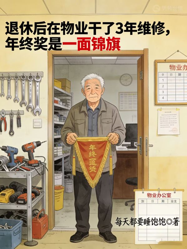 退休後在物業幹了3年維修，年終獎是一麵錦旗