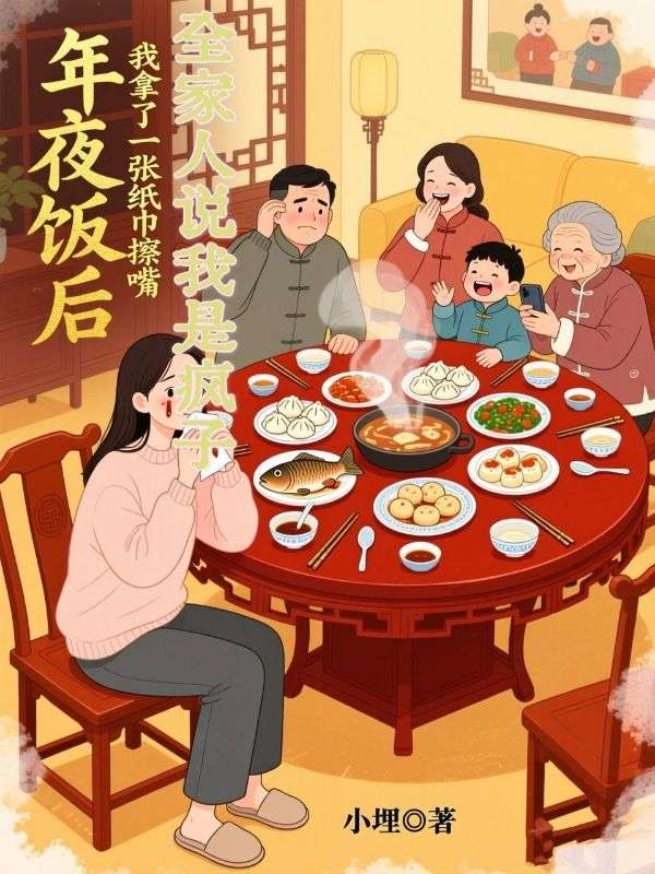 年夜飯後我拿了一張紙巾擦嘴，全家人說我是瘋子