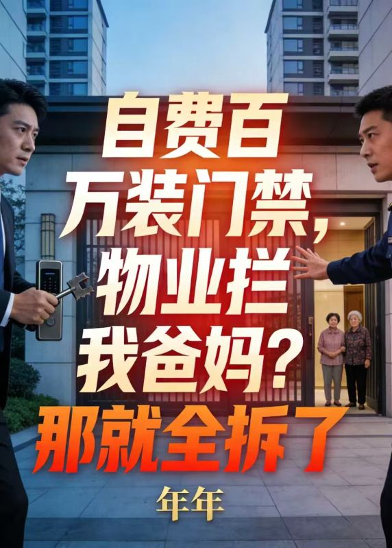 自費百萬裝門禁，物業攔我爸媽？那就全拆了