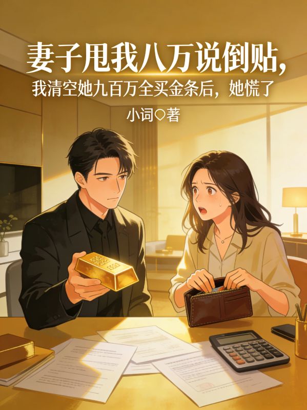 妻子甩我八萬說倒貼，我清空她九百萬全買金條後，她慌了