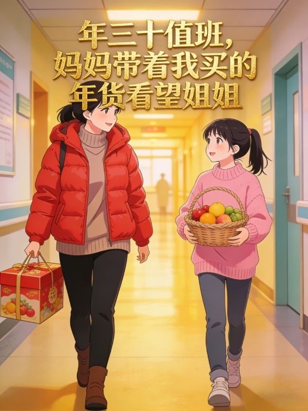 年三十值班，媽媽帶著我買的年貨看望姐姐