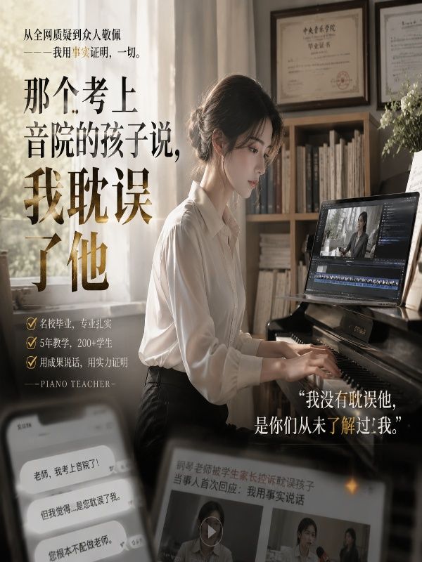 那個考上音院的孩子說，我耽誤了他
