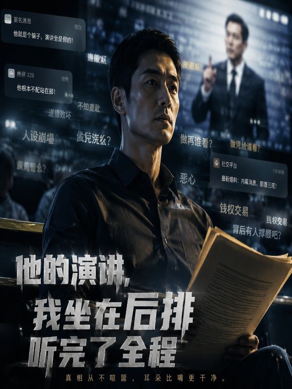 他的演講，我坐在後排聽完了全程