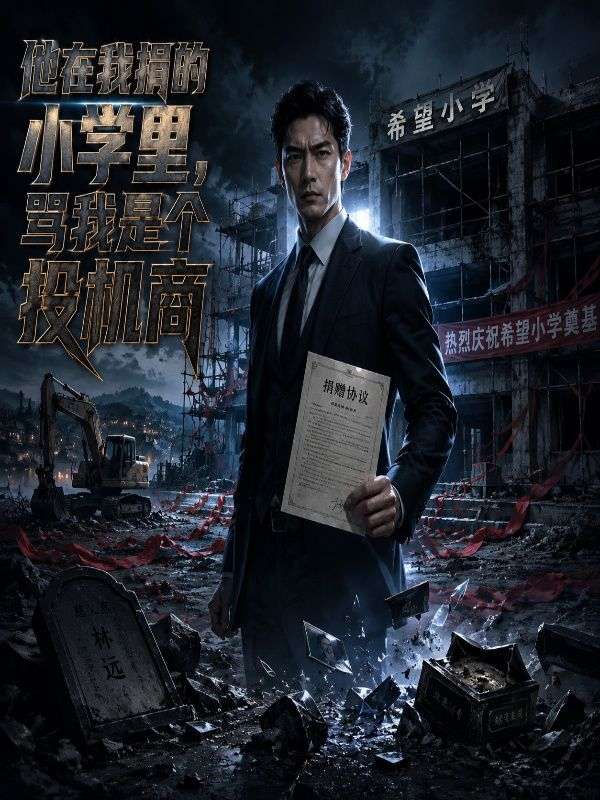 他在我捐的小學裏，罵我是個投機商