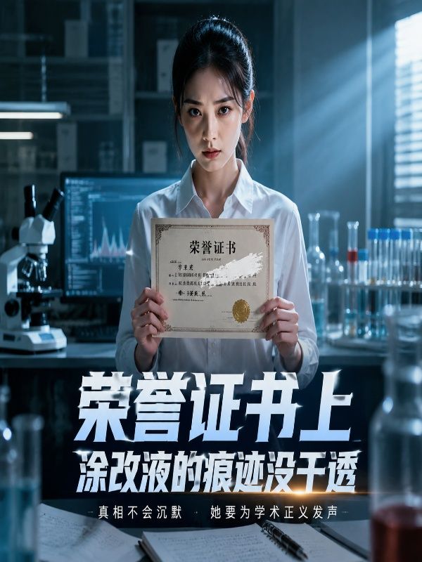 榮譽證書上，塗改液的痕跡沒幹透