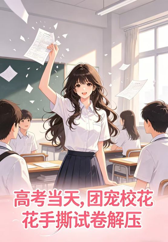 高考當天，團寵校花手撕試卷解壓