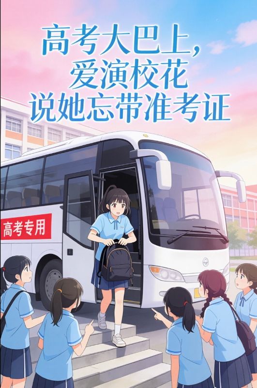 高考大巴上，愛演校花說她忘帶準考證