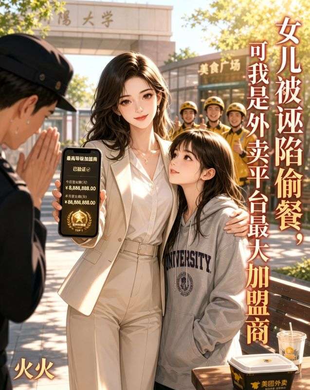 女兒被誣陷偷餐，可我是外賣平台最大加盟商
