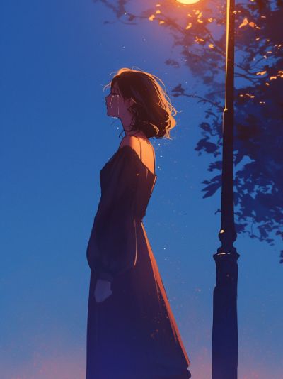 若是月亮還沒來，路燈也可照窗台