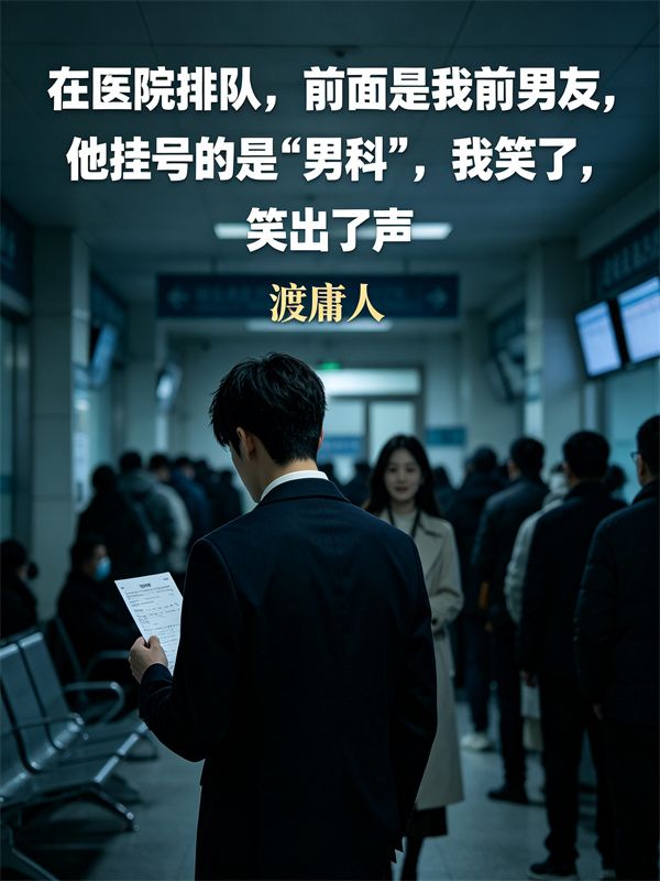 在醫院排隊，前麵是我前男友，他掛號的是“男科”，我笑了，笑出了聲