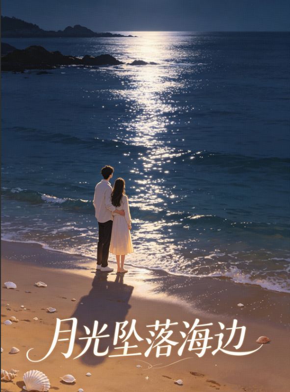 月光墜落海邊