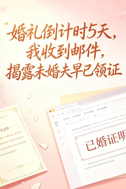 婚禮倒計時5天，我收到郵件揭露未婚夫早已領證