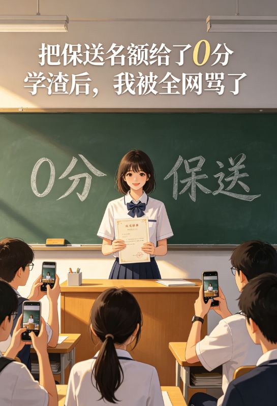 把保送名額給了0分學渣後，我被全網罵了