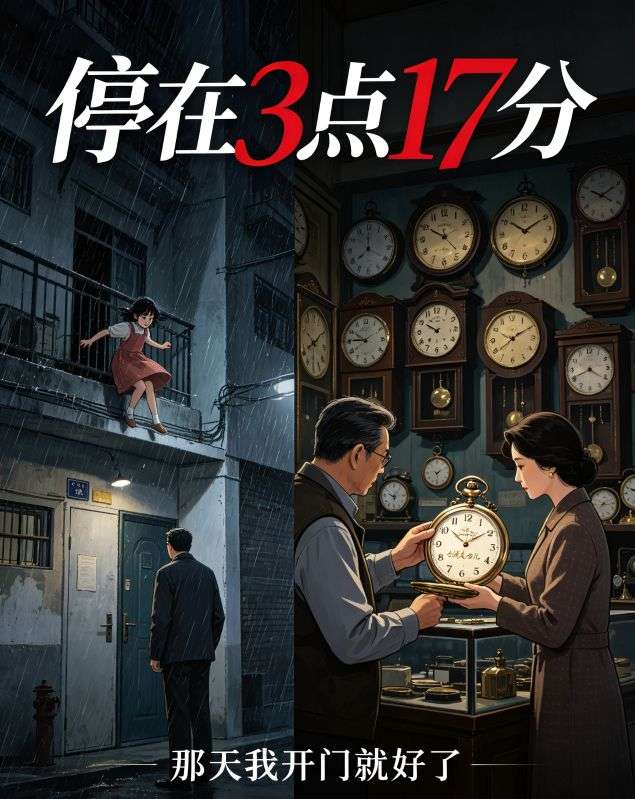 停在3點17分