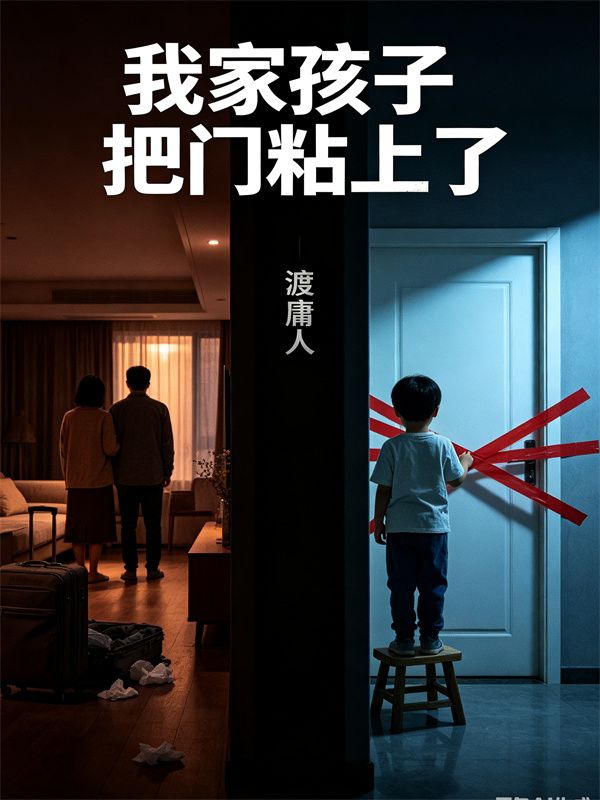 我家孩子把門粘上了