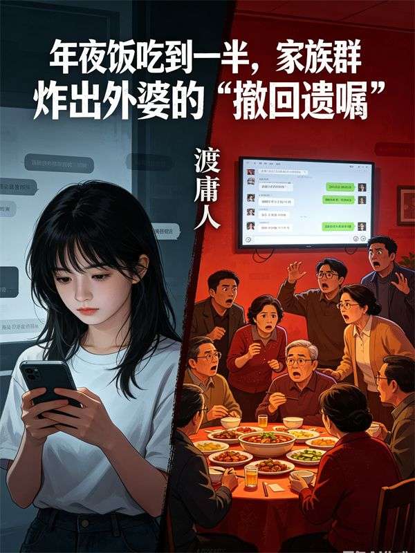 年夜飯吃到一半，家族群炸出外婆的“撤回遺囑”