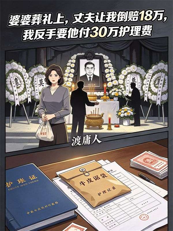 婆婆葬禮上，丈夫讓我倒賠18萬，我反手要他付30萬護理費