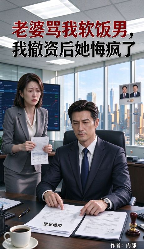 老婆罵我軟飯男，我撤資後她悔瘋了