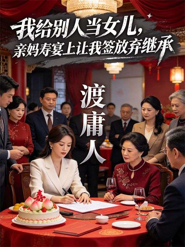 我給別人當女兒，親媽壽宴上讓我簽放棄繼承