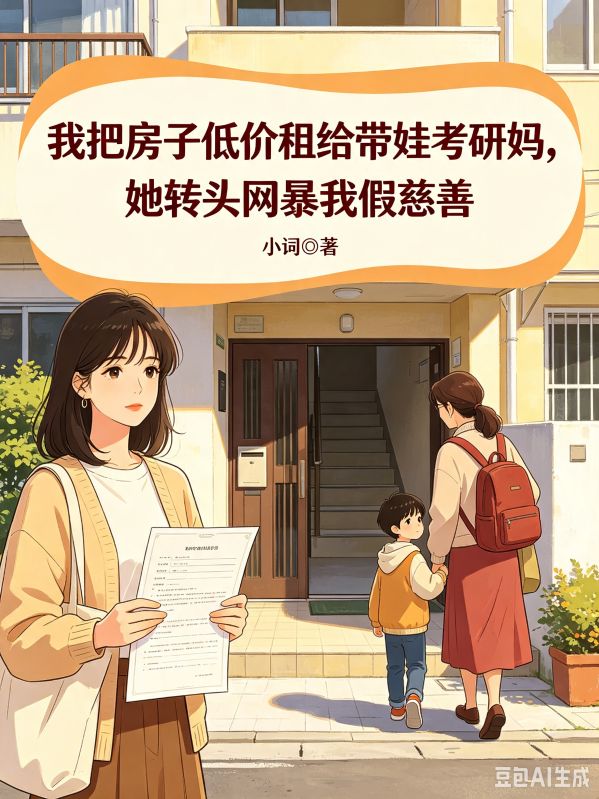 我把房子低價租給帶娃考研媽，她轉頭網暴我假慈善