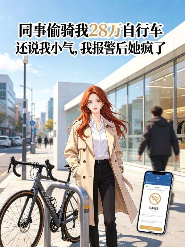 同事偷騎我28萬自行車還說我小氣，我報警後她瘋了