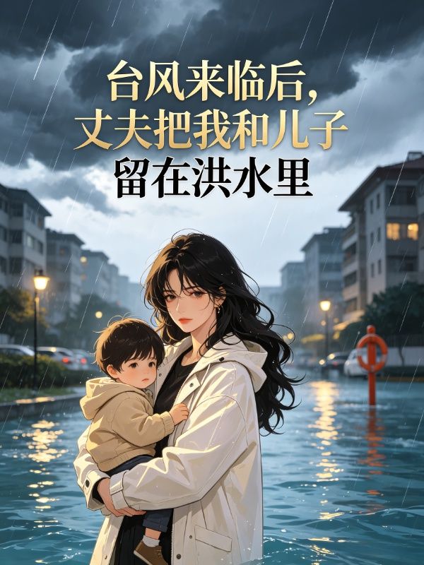 台風來臨後，丈夫把我和兒子留在洪水裏