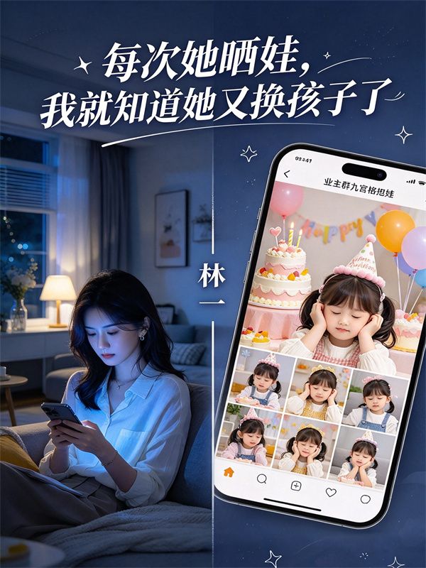 每次她曬娃，我就知道她又換孩子了